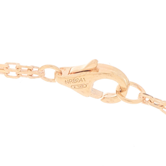 18K Pink Gold 2 Diamond LOVE Necklace