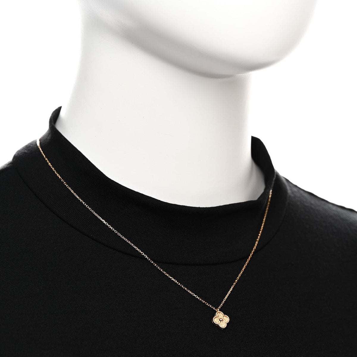 18K Rose Gold Sweet Alhambra Pendant Necklace