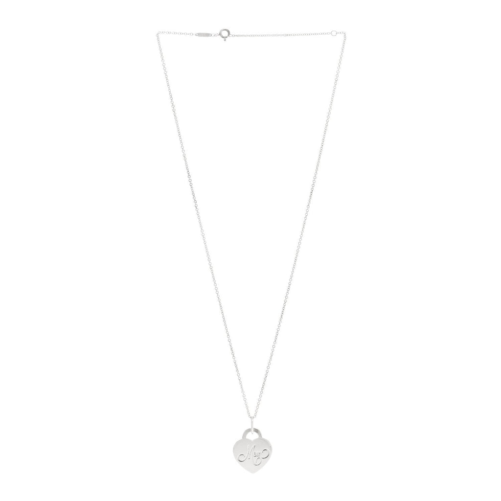 Sterling Silver Mom Heart Tag Pendant Necklace