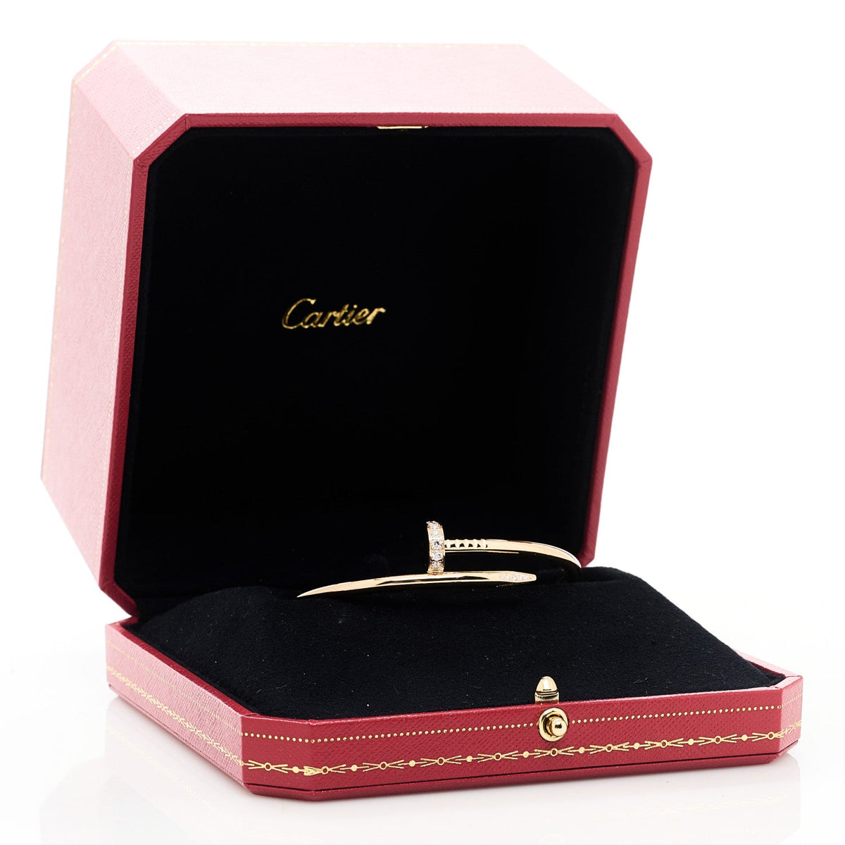 18K Pink Gold Diamond Juste Un Clou Bracelet 17