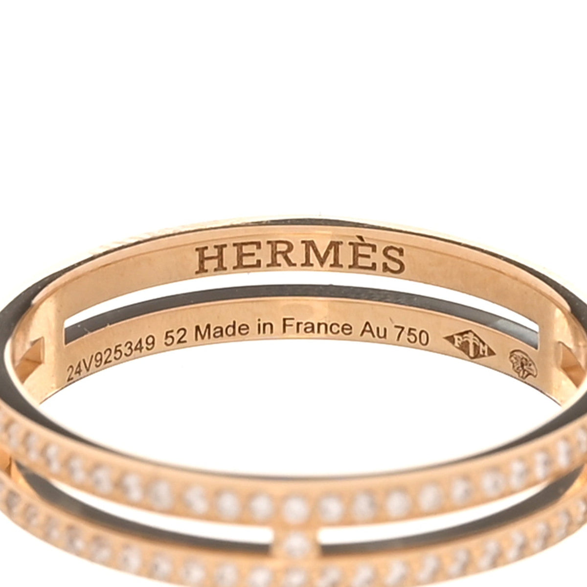 18K Rose Gold Diamond Ariane Wedding Band Ring 52 6