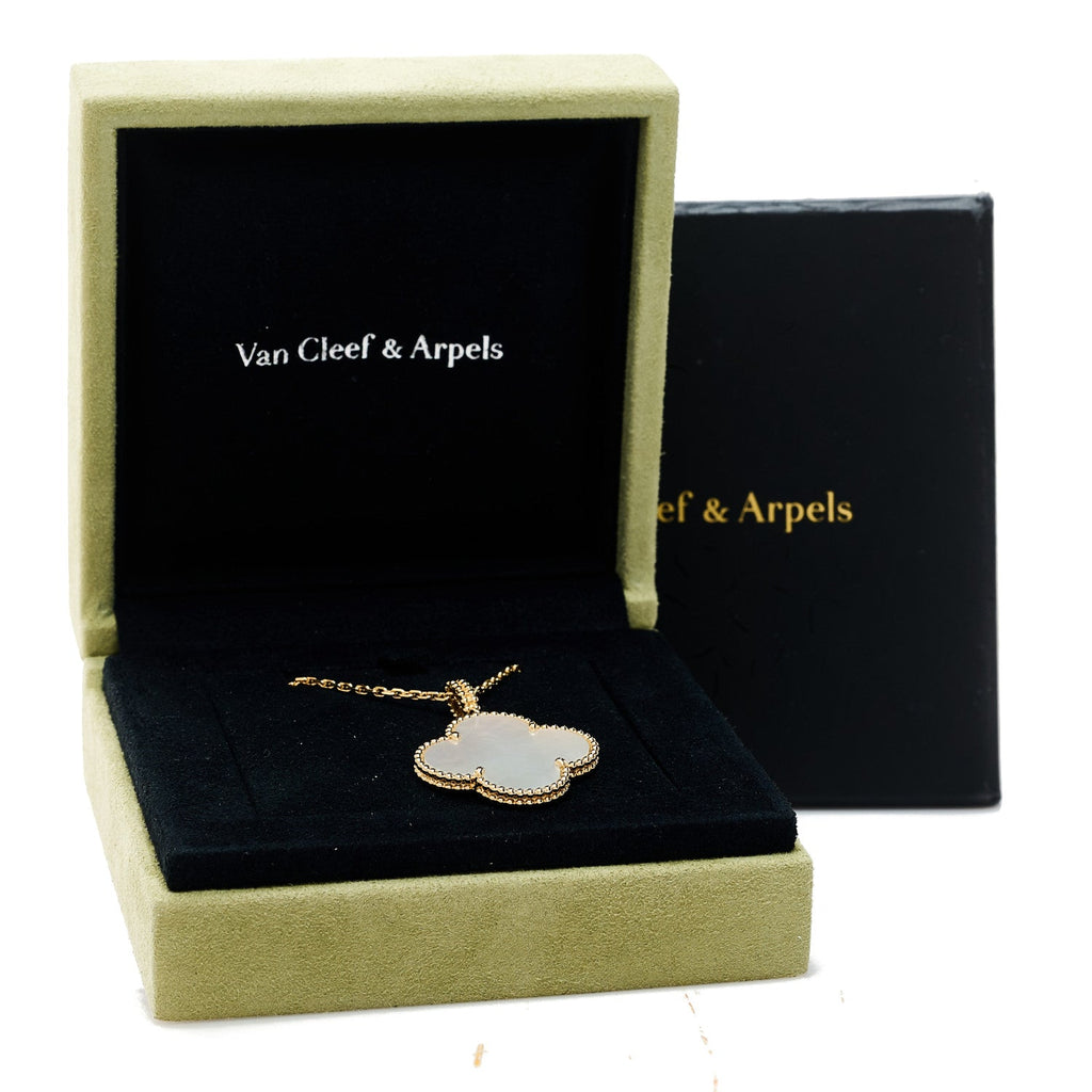 18K Yellow Gold Mother of Pearl Magic Alhambra Long Necklace