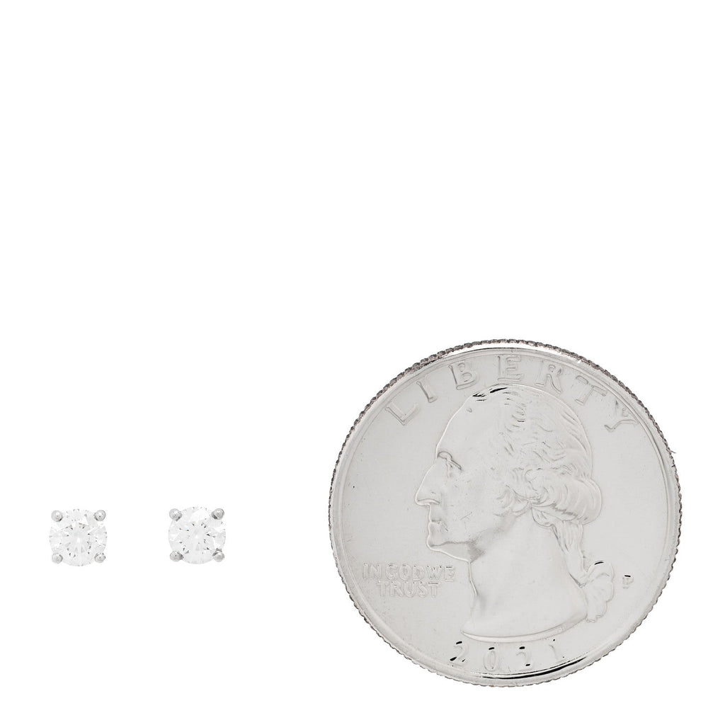 Platinum Diamond .42ctw Solitaire Earrings