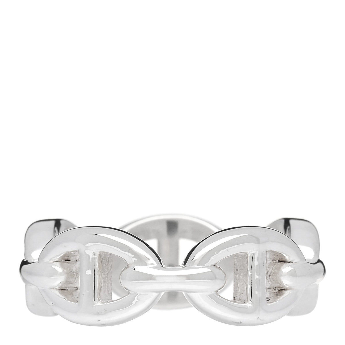 Sterling Silver PM Chaine d'Ancre Enchainee Band Ring 52 6