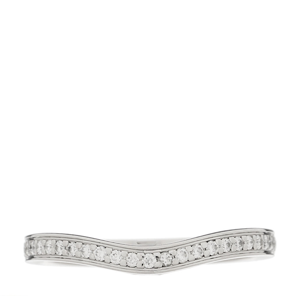 Platinum Diamond Ballerine Wedding Band Ring 47 4