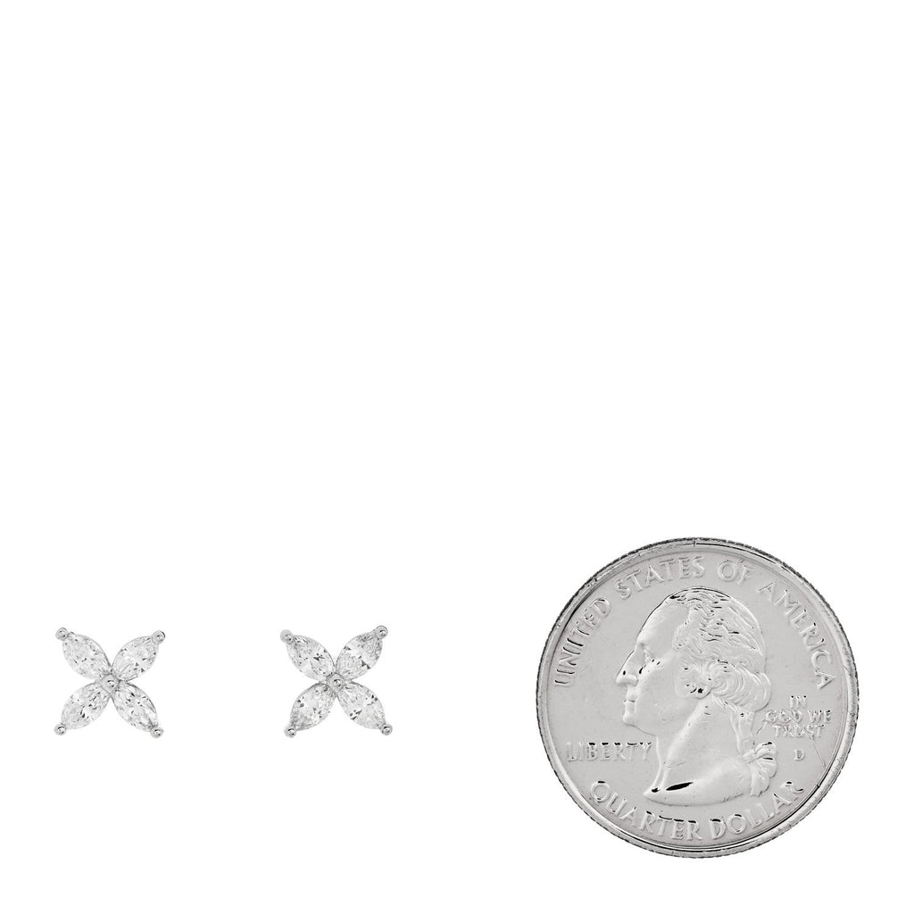 Platinum Diamond .92ct Medium Victoria Earrings