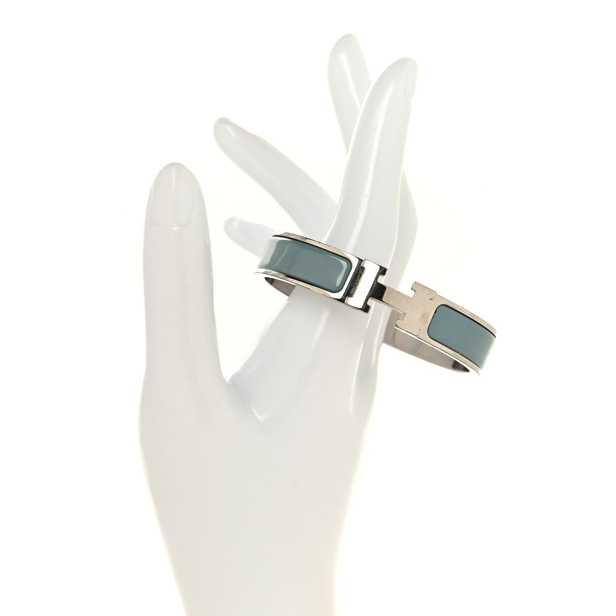 Enamel Narrow Clic Clac H Bracelet PM Gris Orage