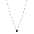 Sterling Silver Black Onyx 8mm Petite Chatelaine Pendant Necklace