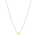 Lacquered Rose Gold Mini Pop H Pendant Necklace White