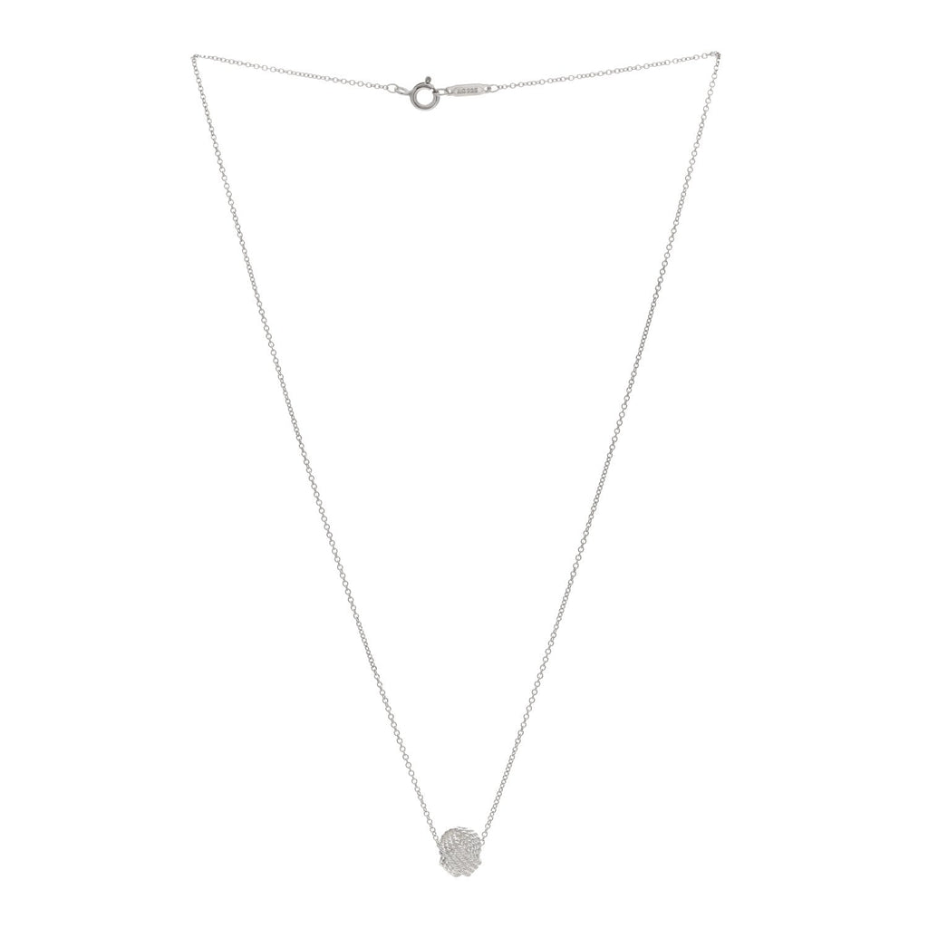 Sterling Silver Twist Knot Pendant Necklace