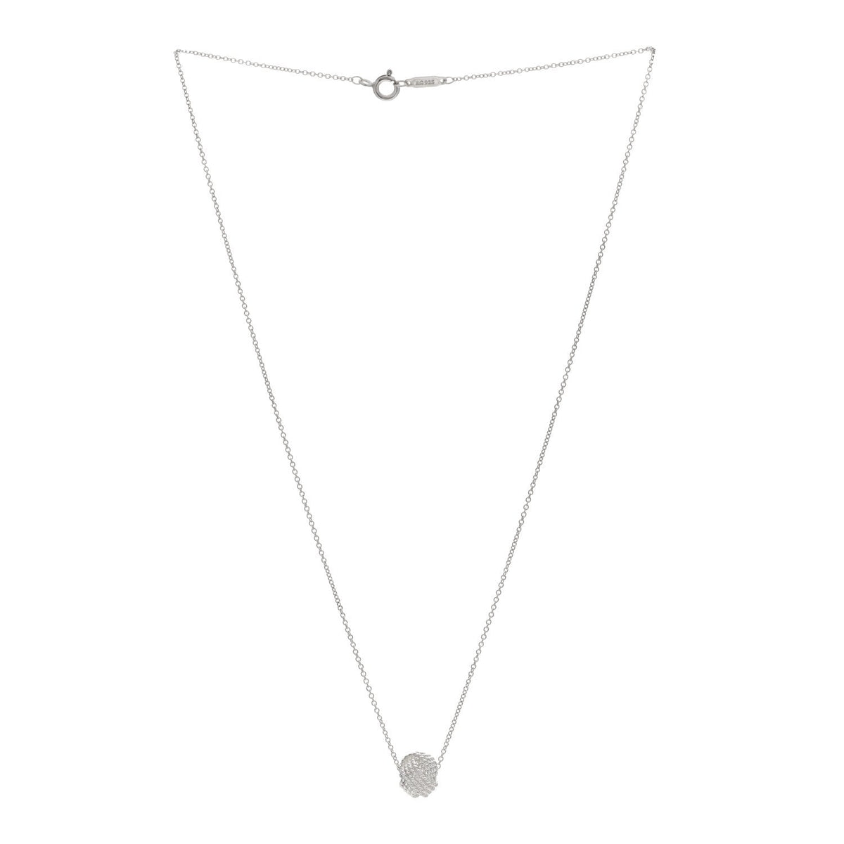 Sterling Silver Twist Knot Pendant Necklace