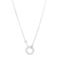 18K White Gold 2 Diamond LOVE Necklace