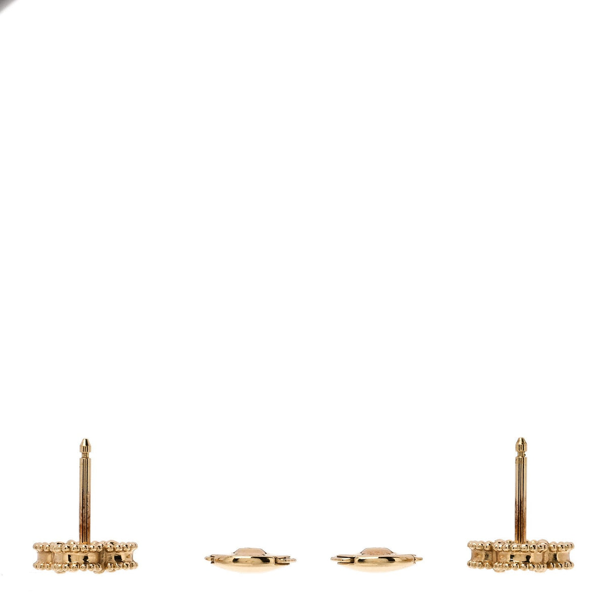 18K Yellow Gold Black Onyx Sweet Alhambra Earrings