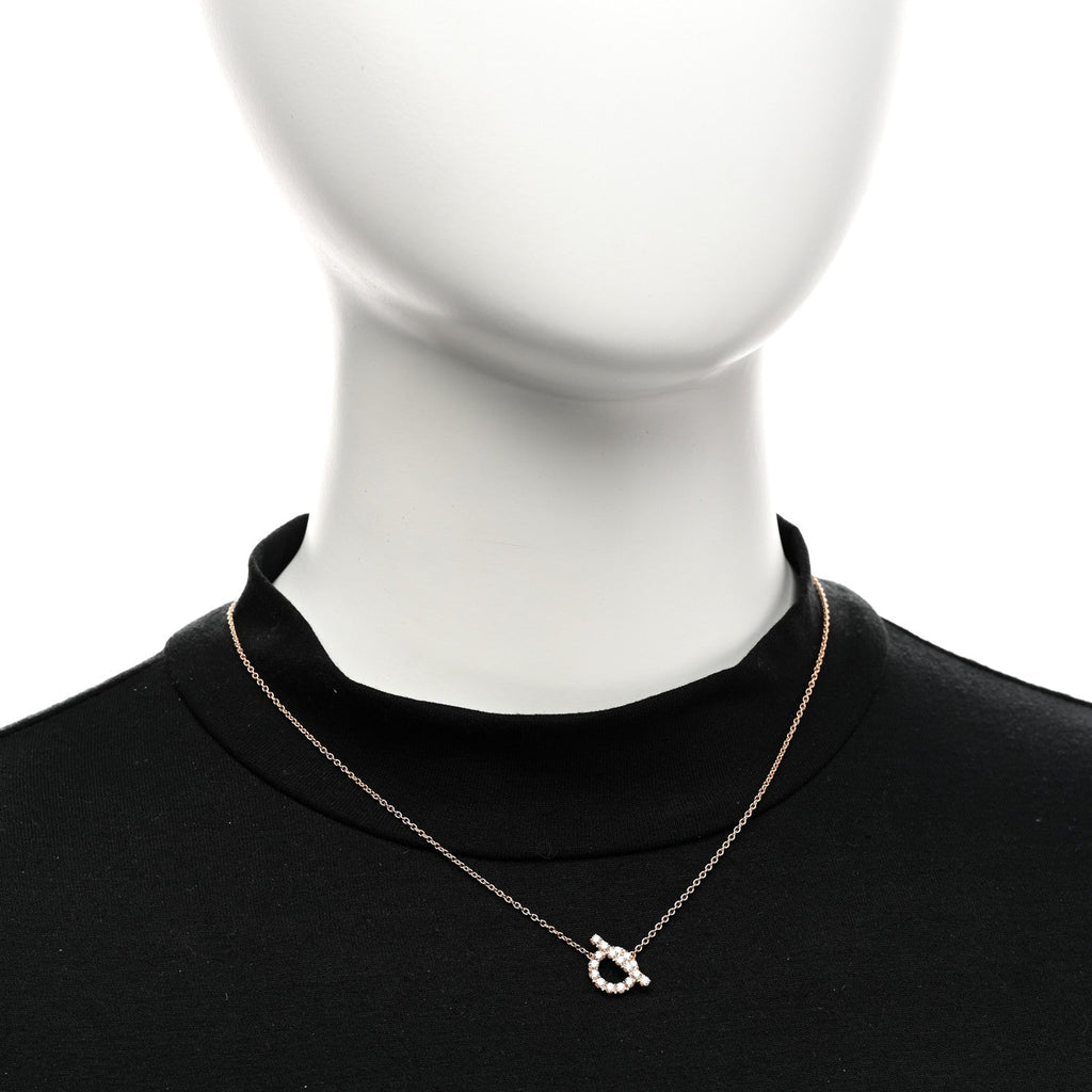 18K Rose Gold Diamond Finesse Pendant Necklace