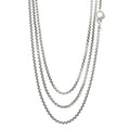 Sterling Silver 14K Yellow Gold Long Box Chain Necklace