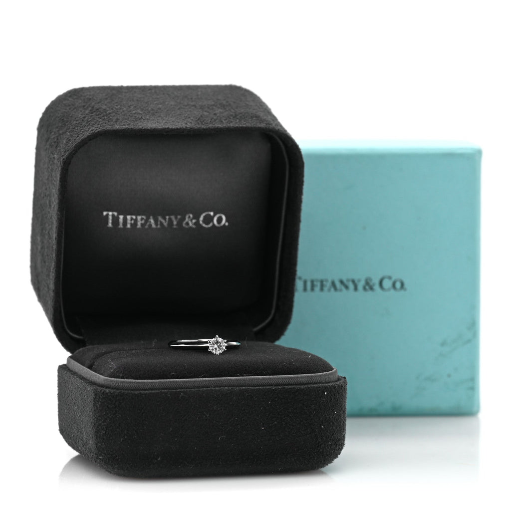 Platinum Diamond .21ct Solitaire Engagement Ring 42 2.5