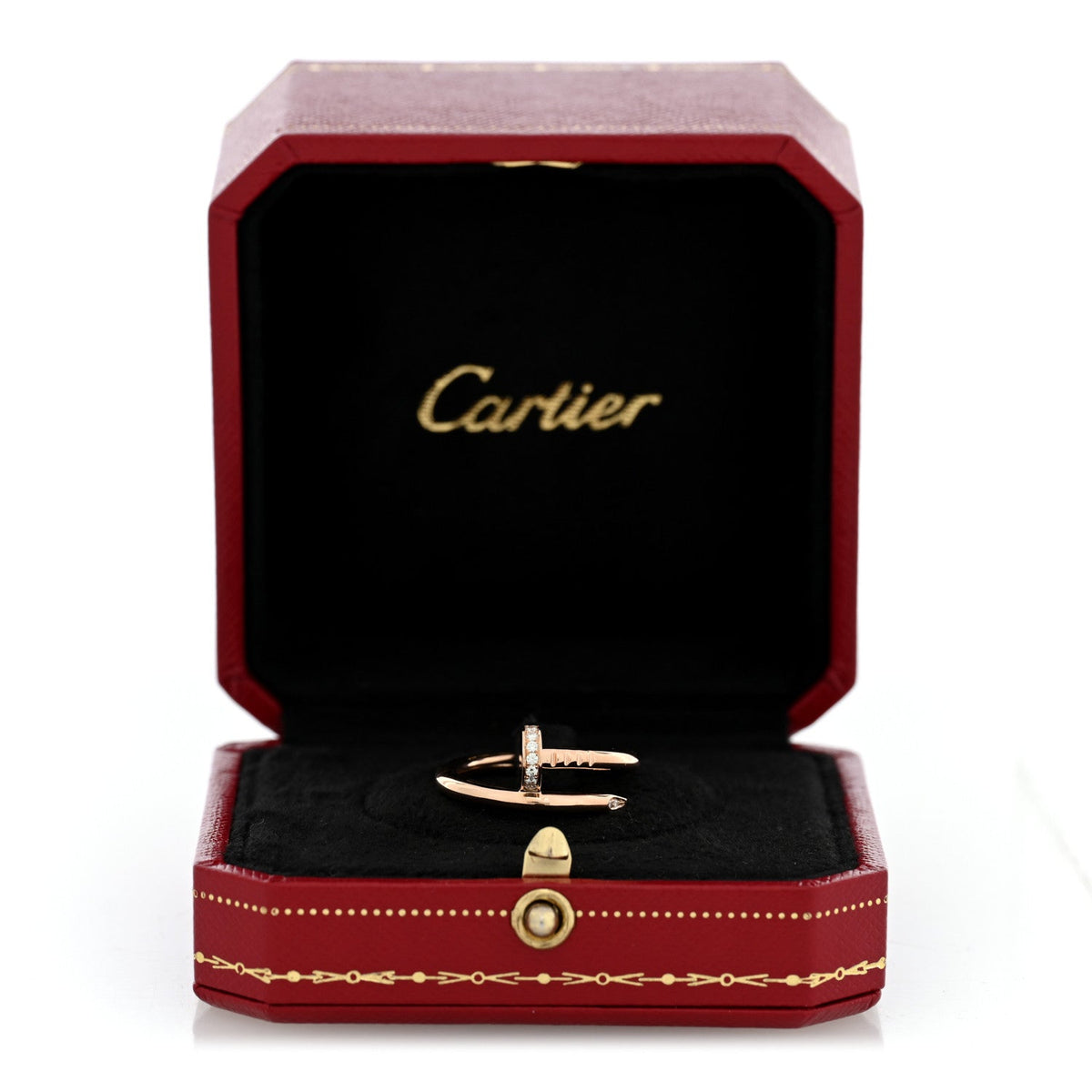 18K Pink Gold Diamond Juste Un Clou Ring 54 6.75