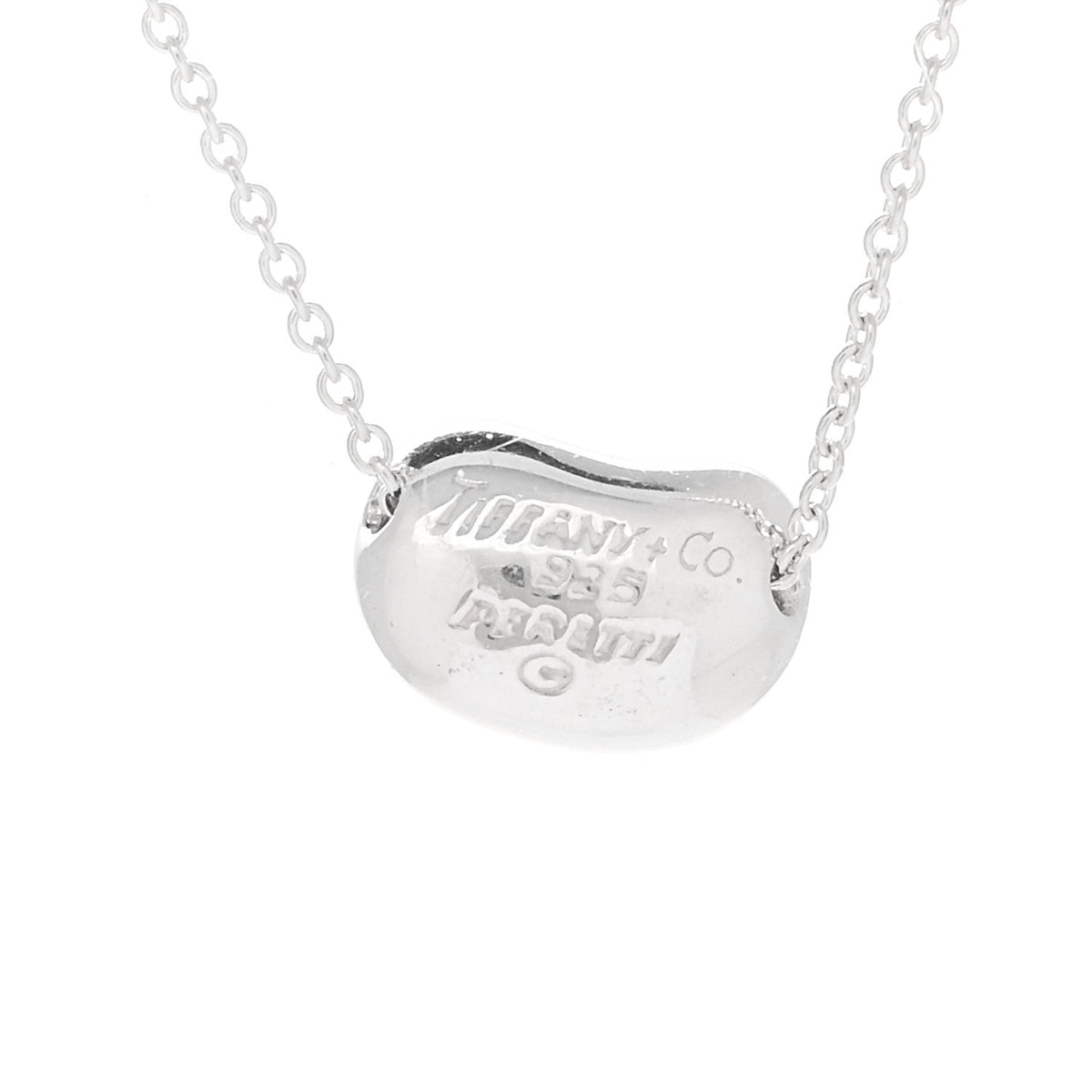 Sterling Silver 11mm Elsa Peretti Bean Pendant Necklace
