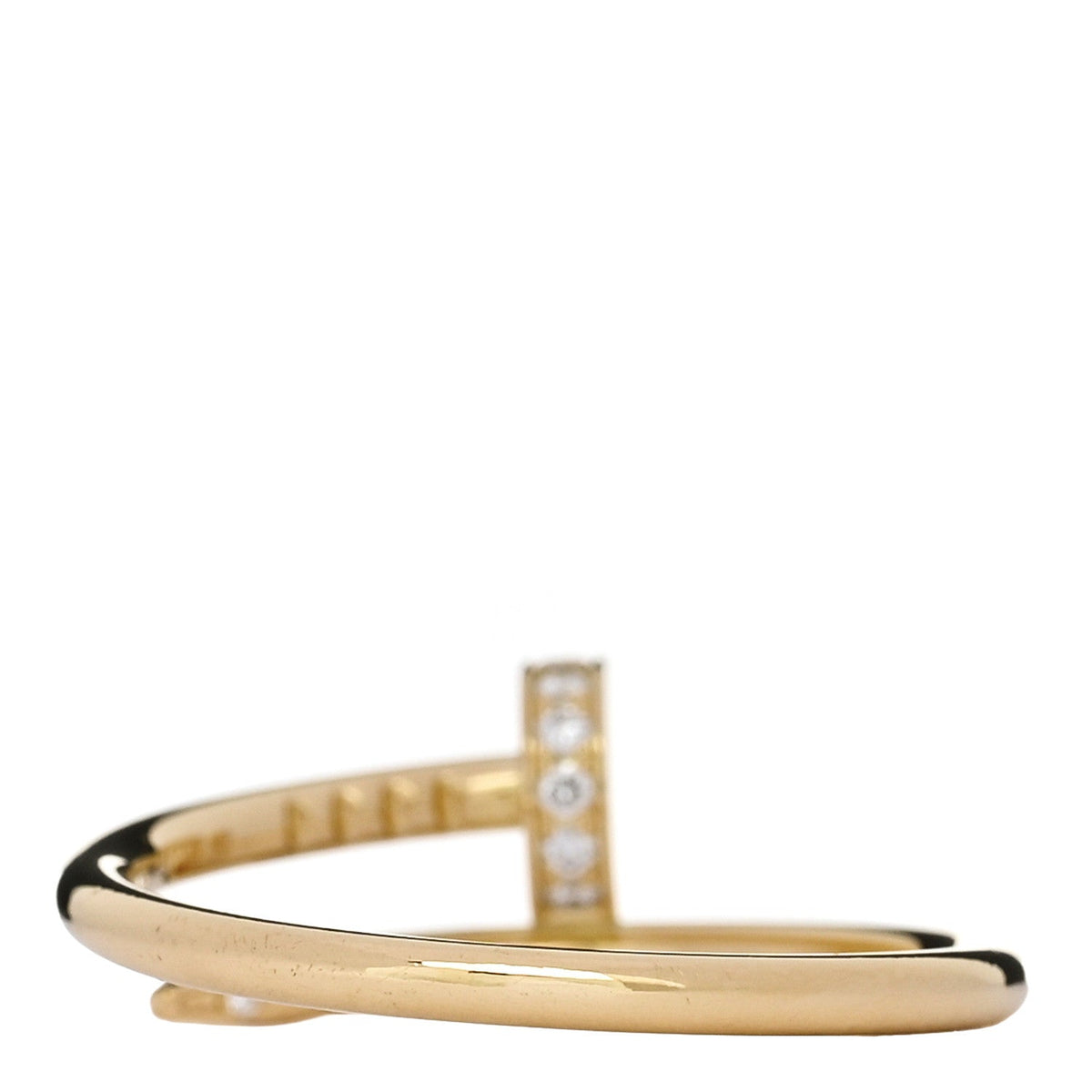 18K Yellow Gold Diamond Small Juste Un Clou Ring 54 6.75