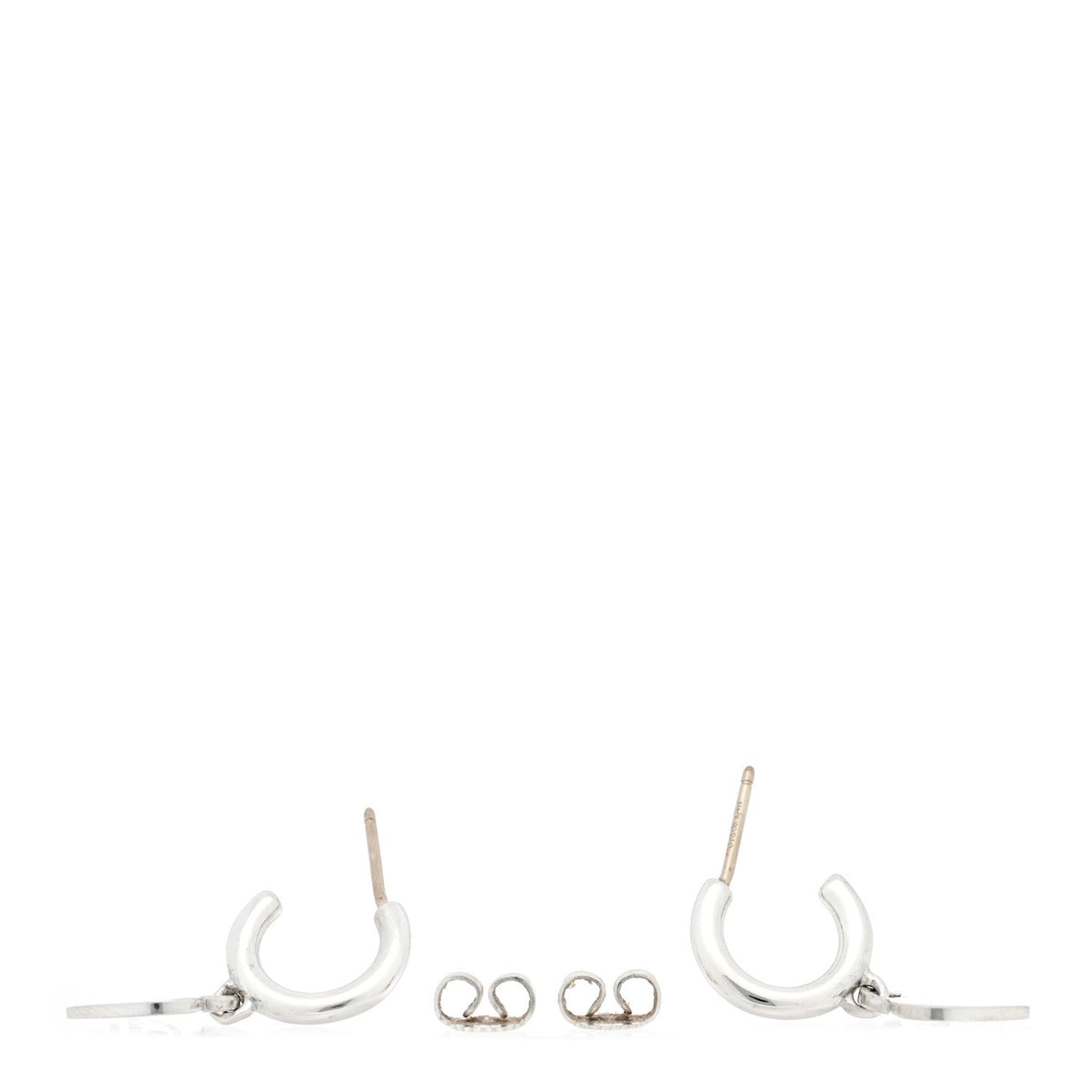 Sterling Silver Diamond Mini Return To Tiffany Heart Hoop Earrings