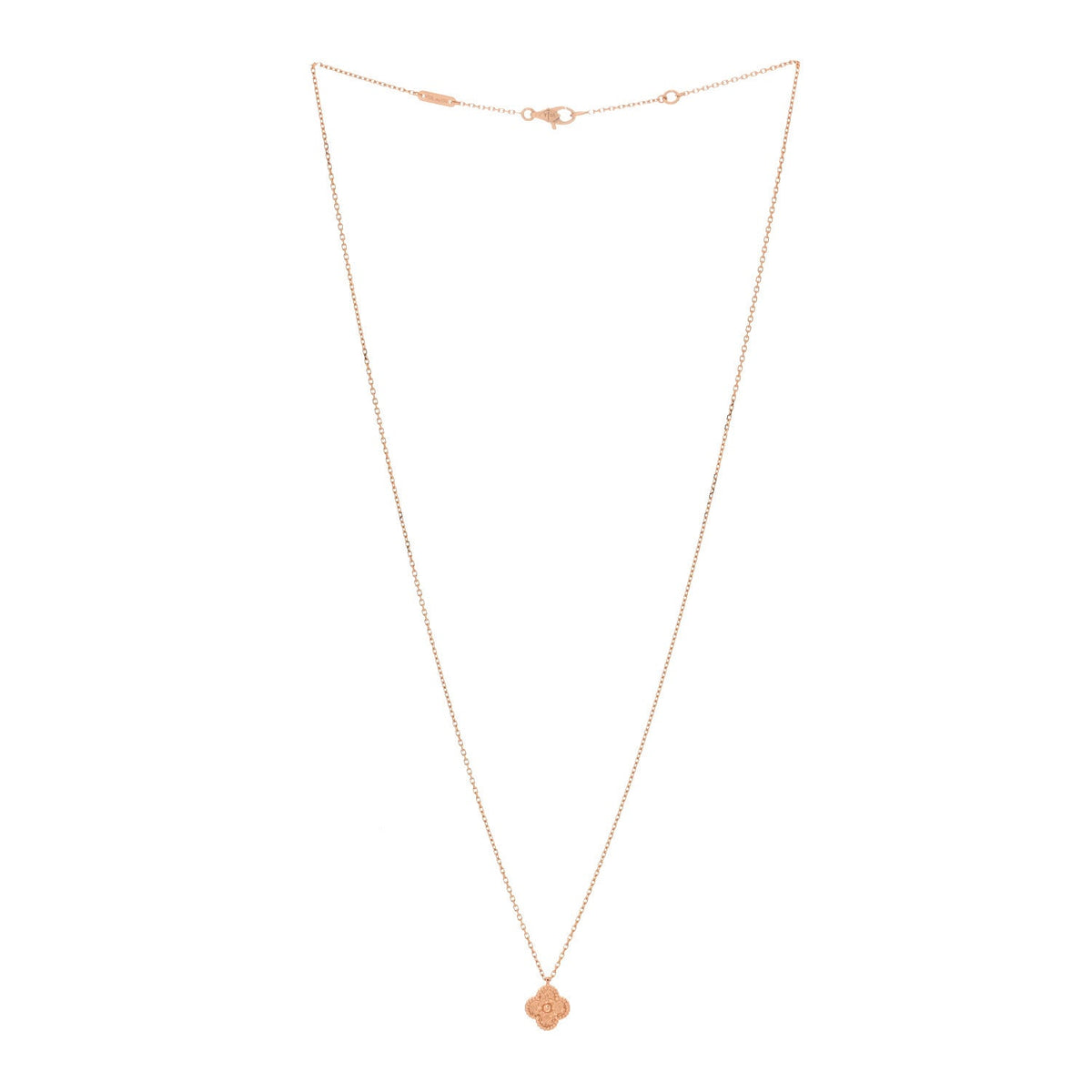 18K Rose Gold Sweet Alhambra Pendant Necklace