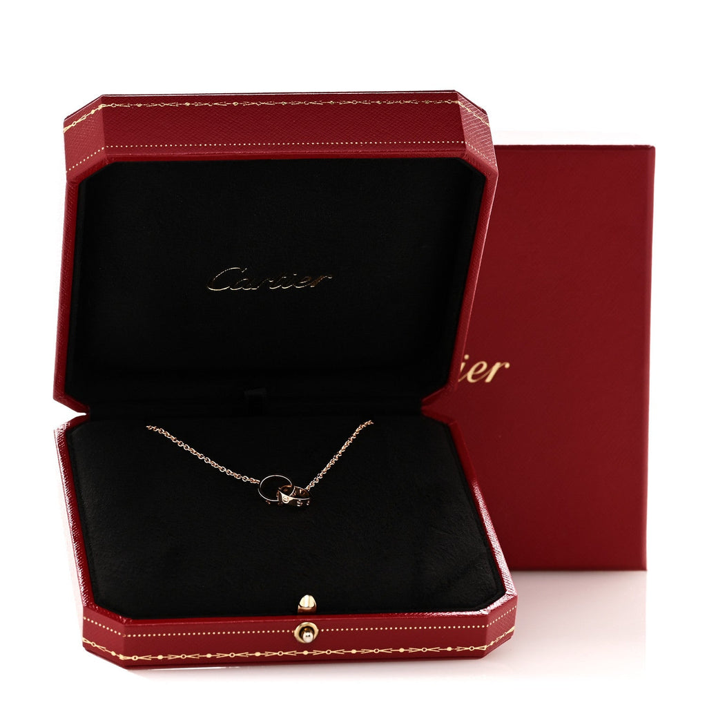 18K Pink Gold Interlocking LOVE Necklace