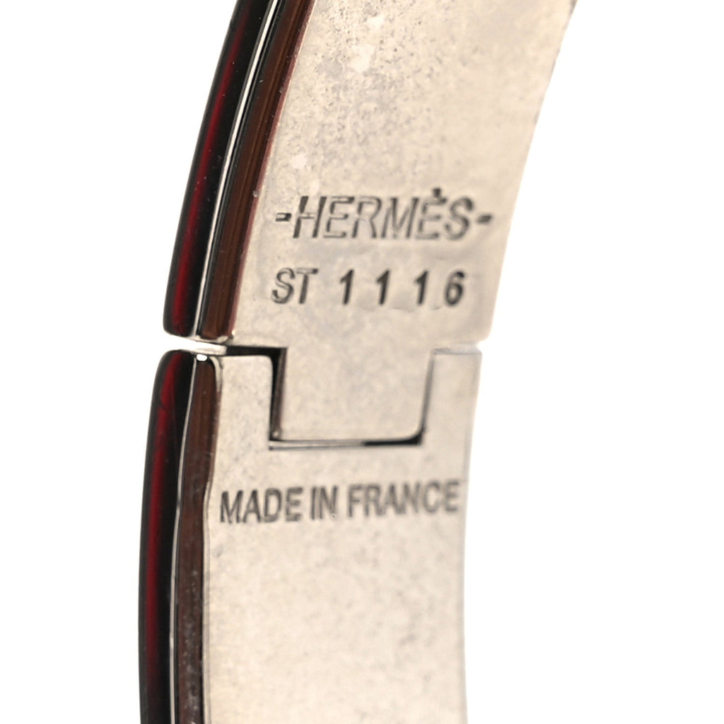 Enamel Narrow Clic Clac H Bracelet PM Black