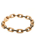 18K Rose Gold Black Diamond Streamline Link Bracelet