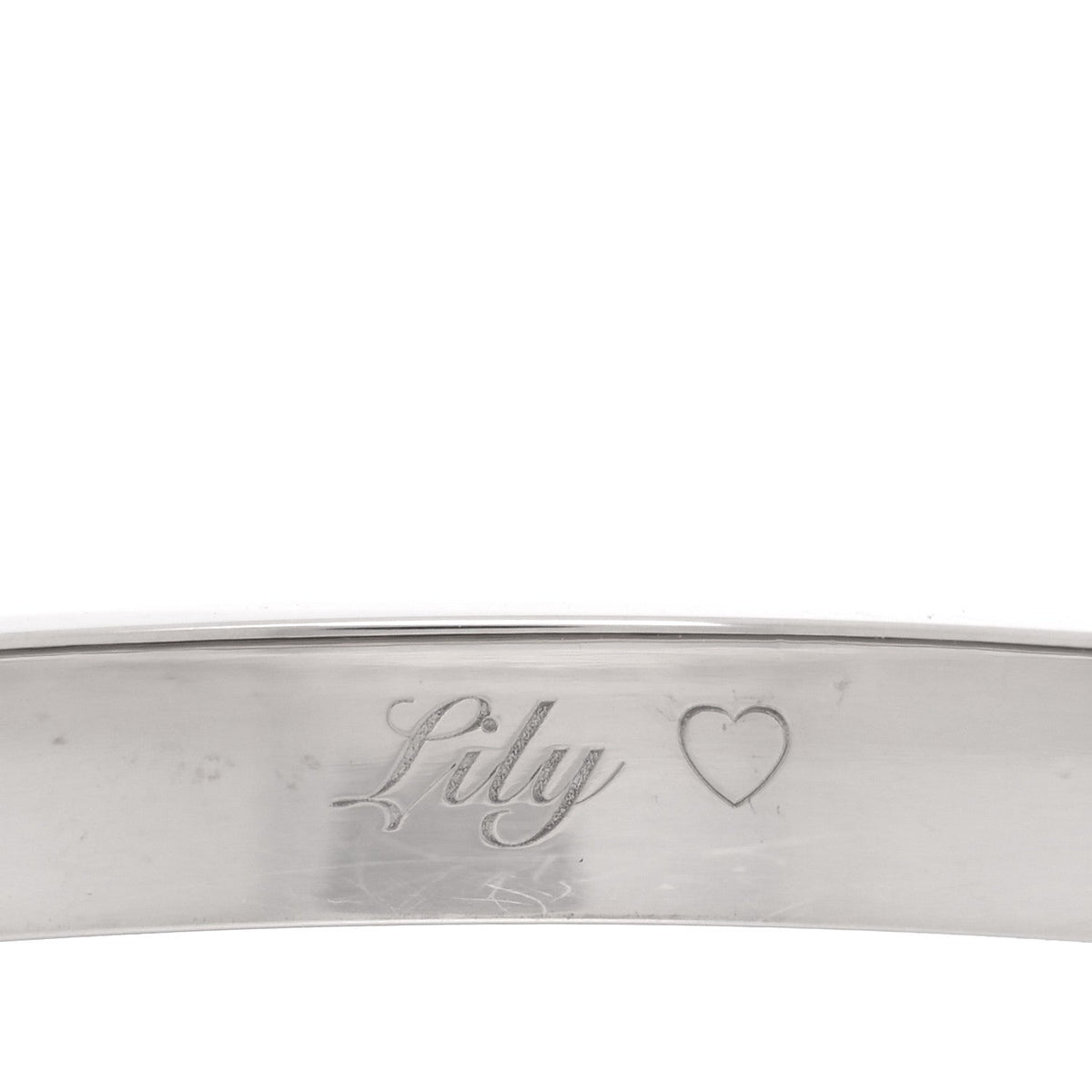 18K White Gold LOVE Bracelet 16