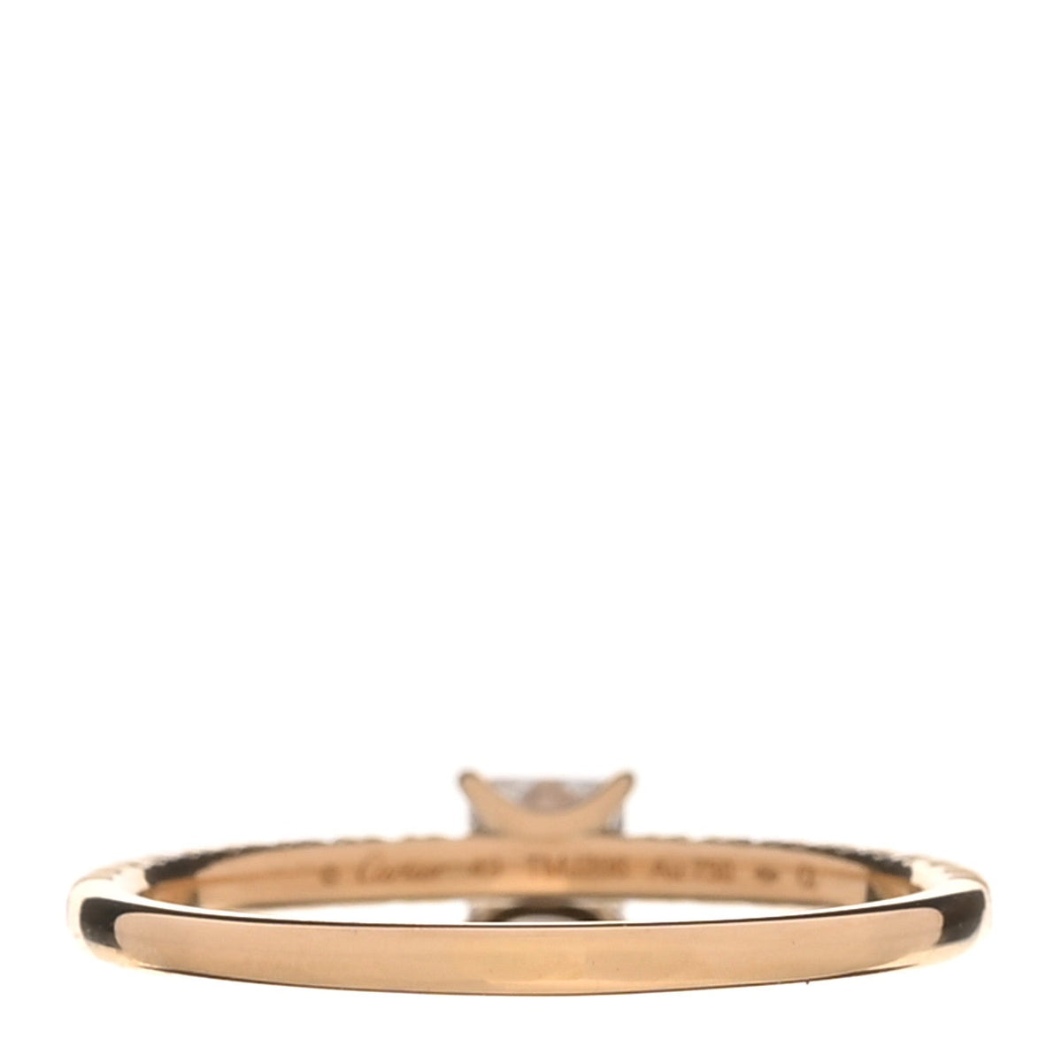 18K Yellow Gold Diamond Etincelle De Cartier Princess Cuf Paved Ring 49 4.75
