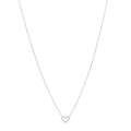 Platinum Diamond Extra Mini Heart Pendant Necklace