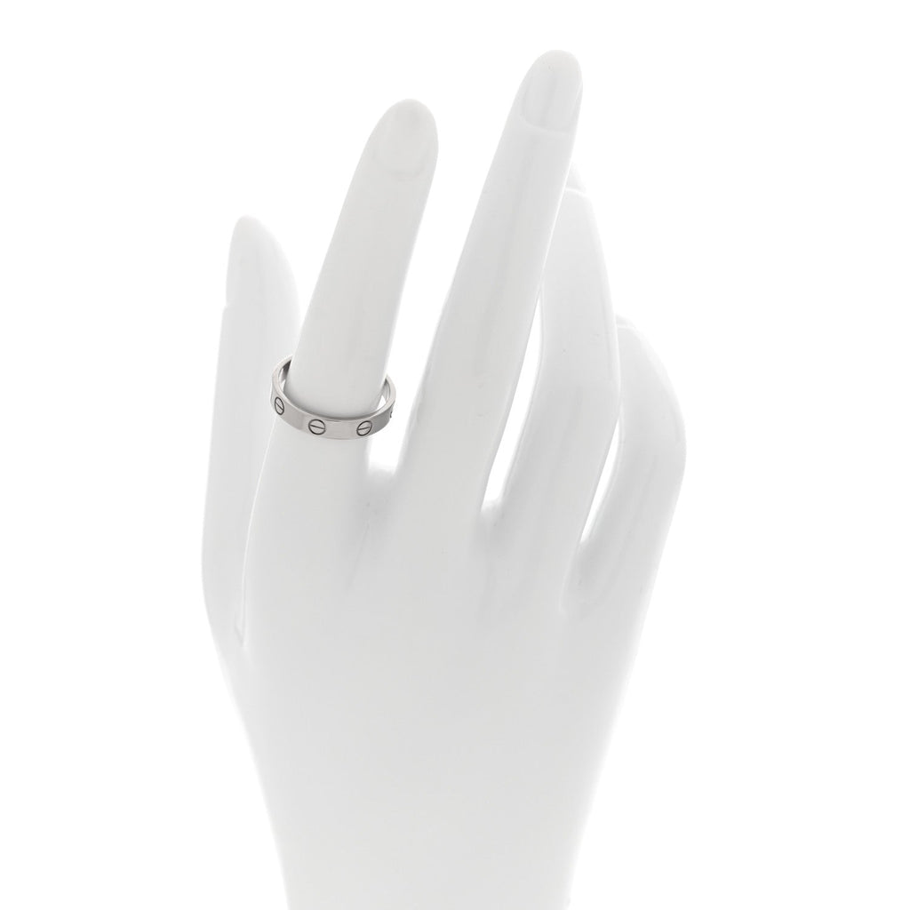 18K White Gold 3.5mm LOVE Wedding Band Ring 55 7.25