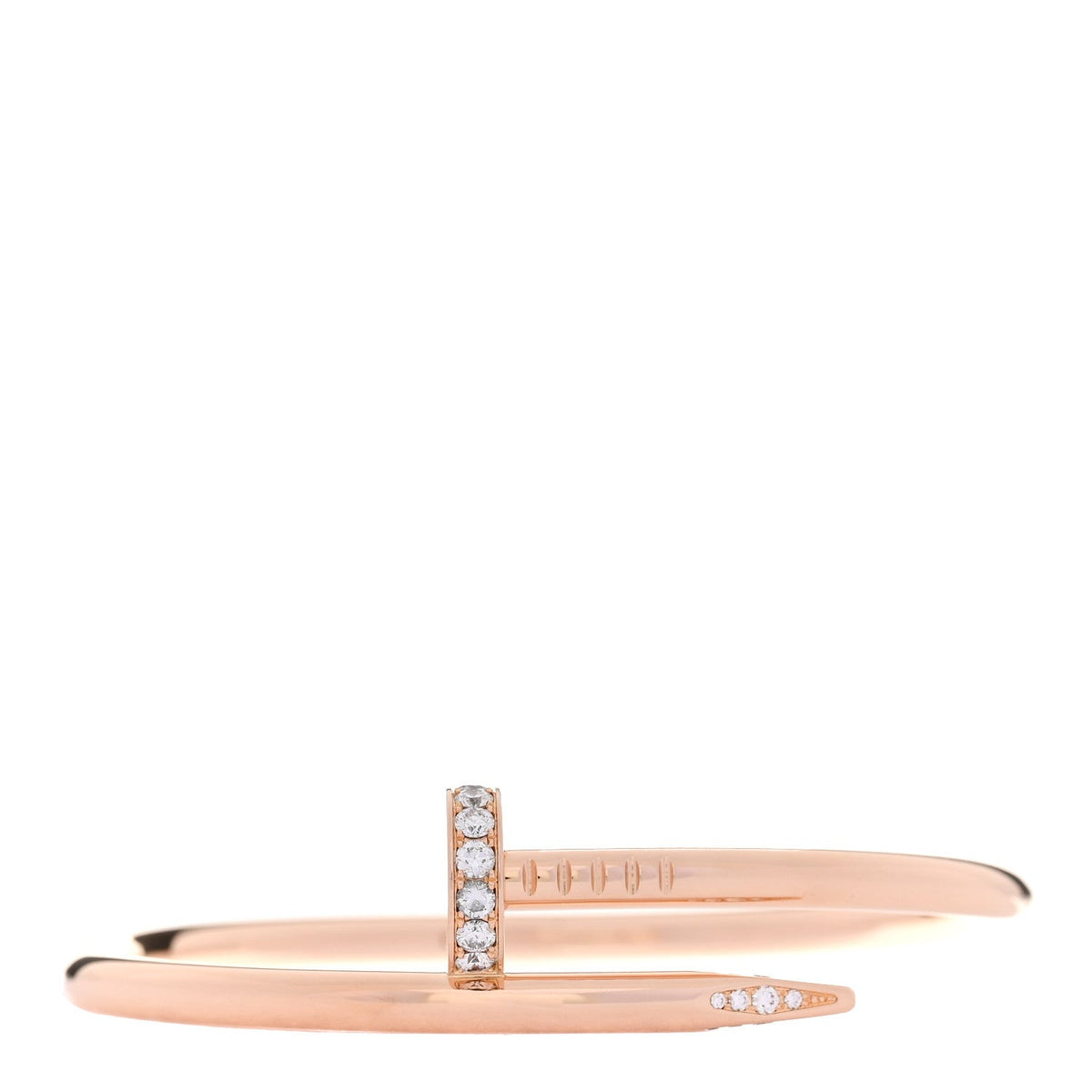 18K Pink Gold Diamond Juste Un Clou Bracelet 15