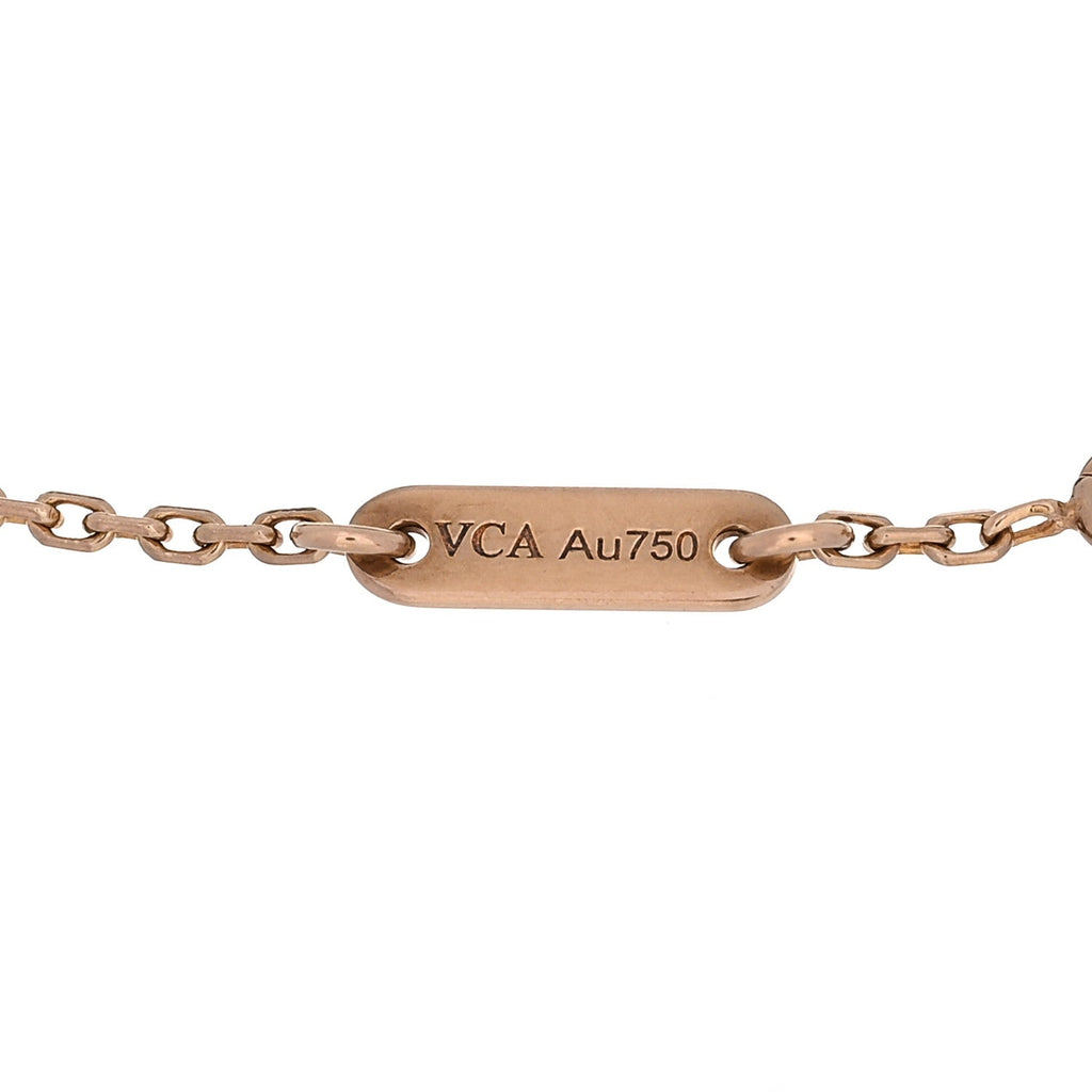 18K Rose Gold Carnelian Sweet Alhambra Bracelet