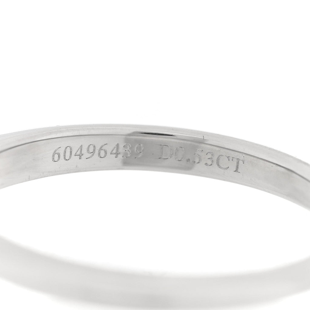 Platinum Diamond .53ct Solitaire Engagement Ring 53 6.5