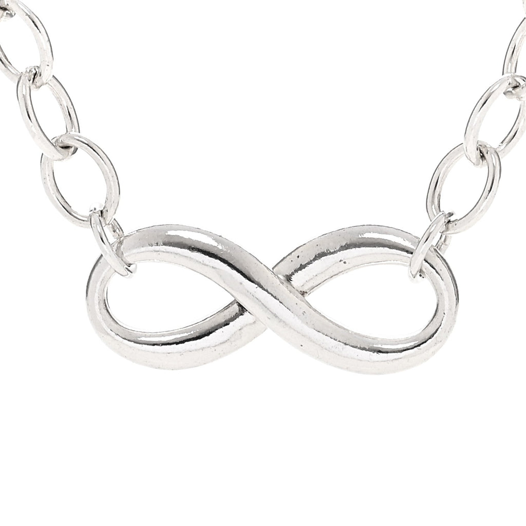 Sterling Silver Narrow Infinity Link Necklace