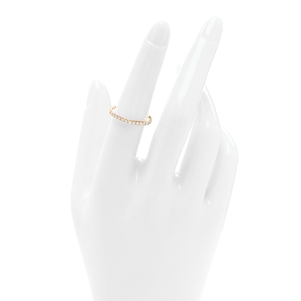 18K Yellow Gold Diamond 2mm Cable Collectibles Band Ring 53 6.5