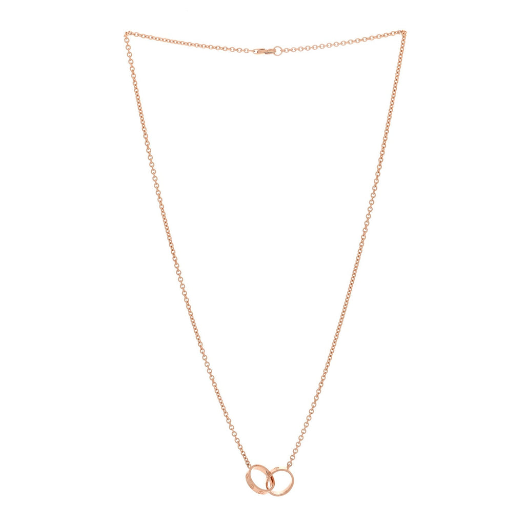 18K Pink Gold Interlocking LOVE Necklace