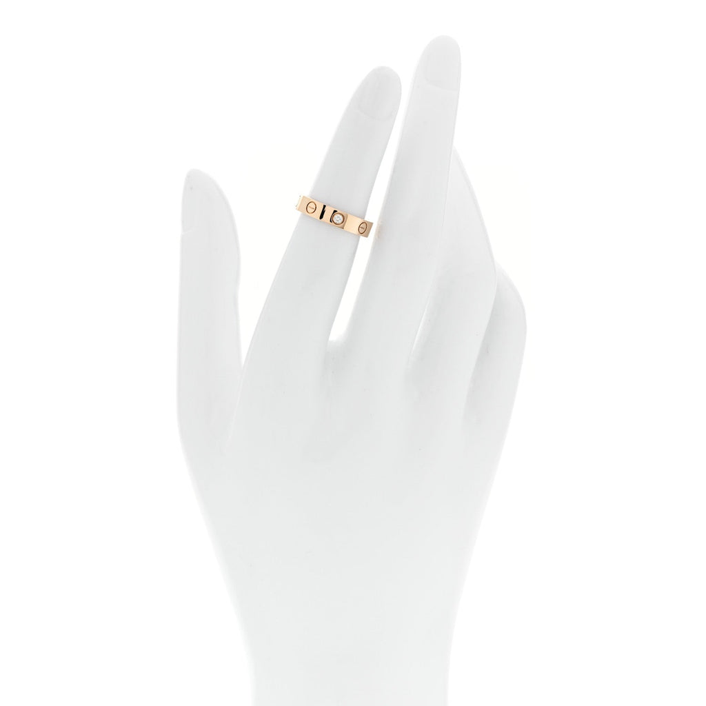18K Yellow Gold Diamond 4mm LOVE Wedding Band Ring 48 4.5
