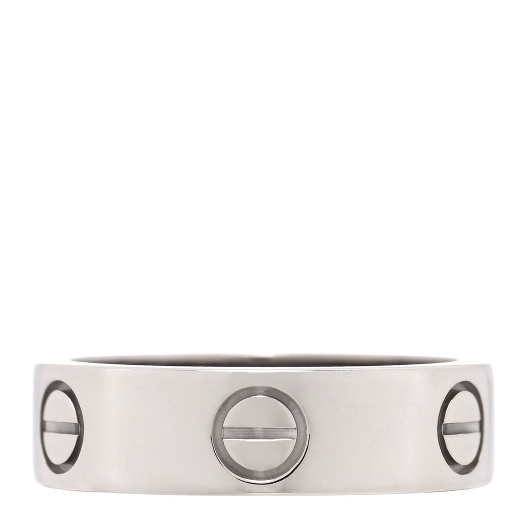 18K White Gold 5.5mm LOVE Ring 55 7.25