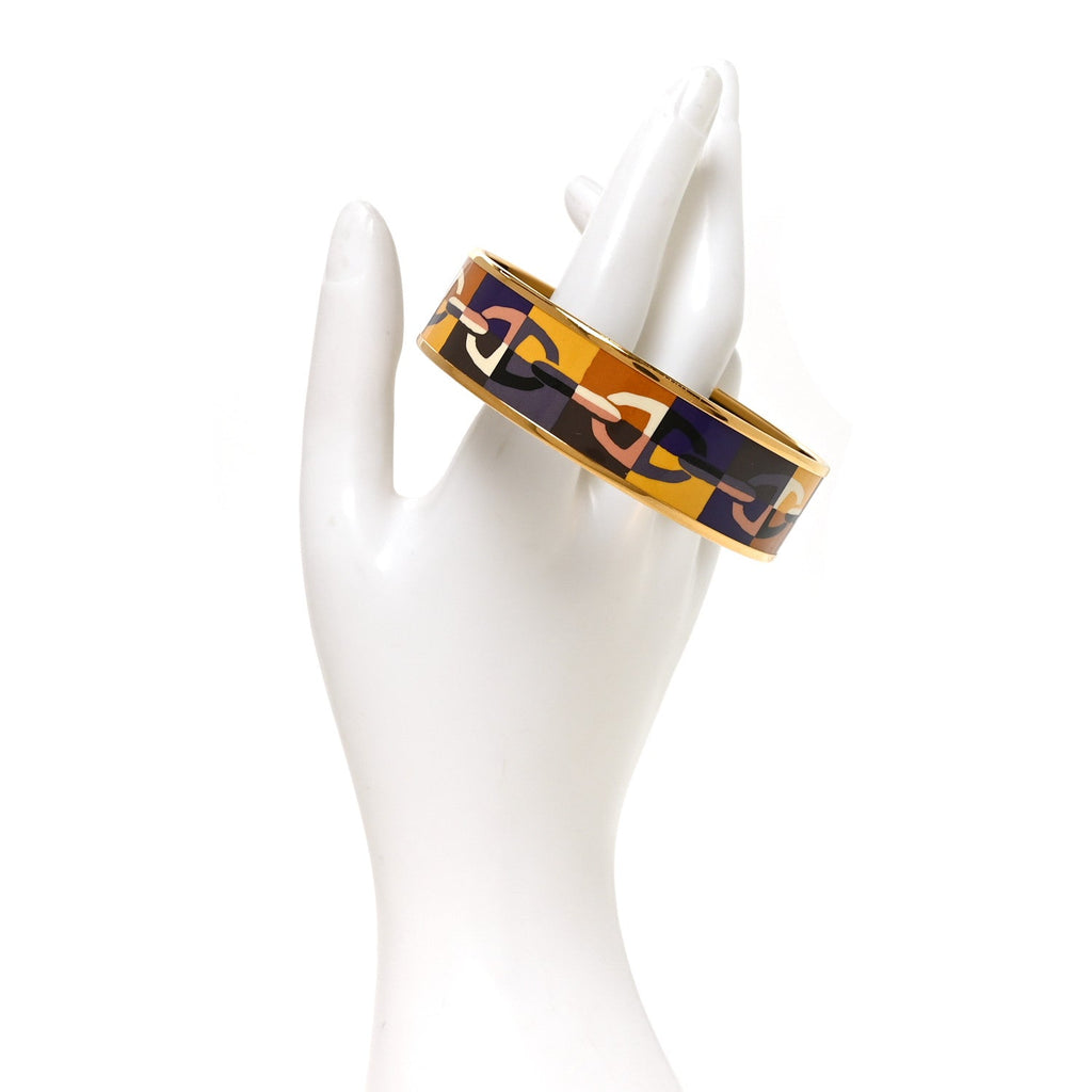Enamel Printed Optique Chaine D'Ancre Wide Bracelet 65