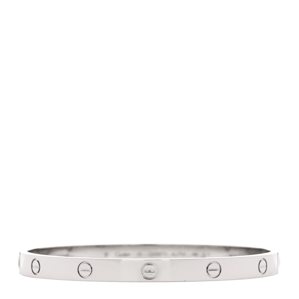 18K White Gold LOVE Bracelet 20