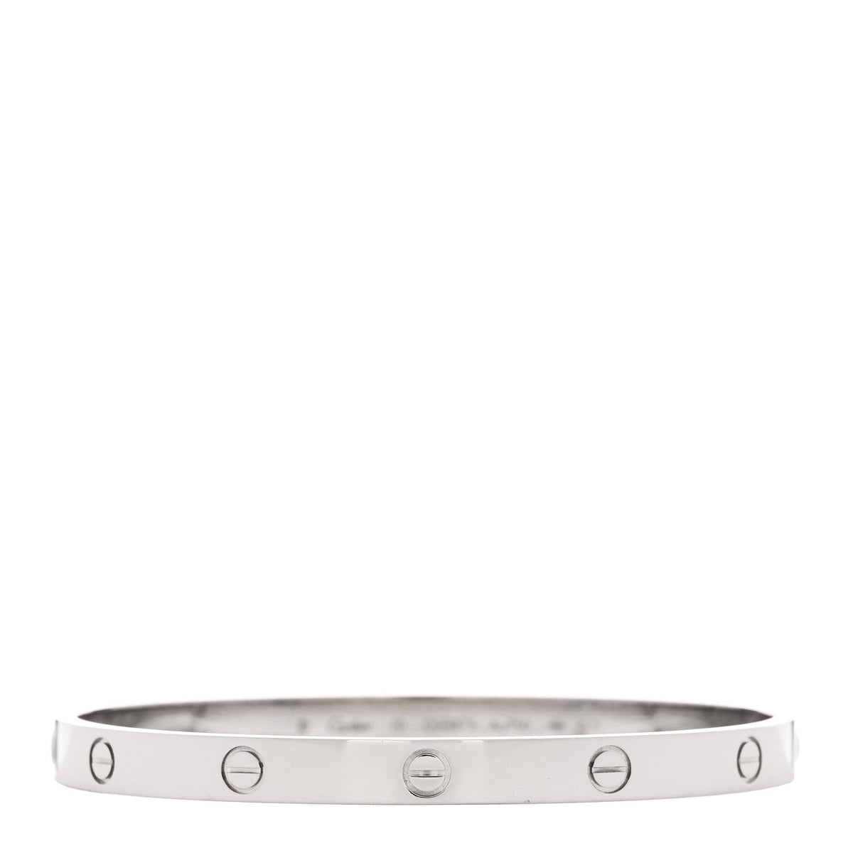 18K White Gold LOVE Bracelet 20