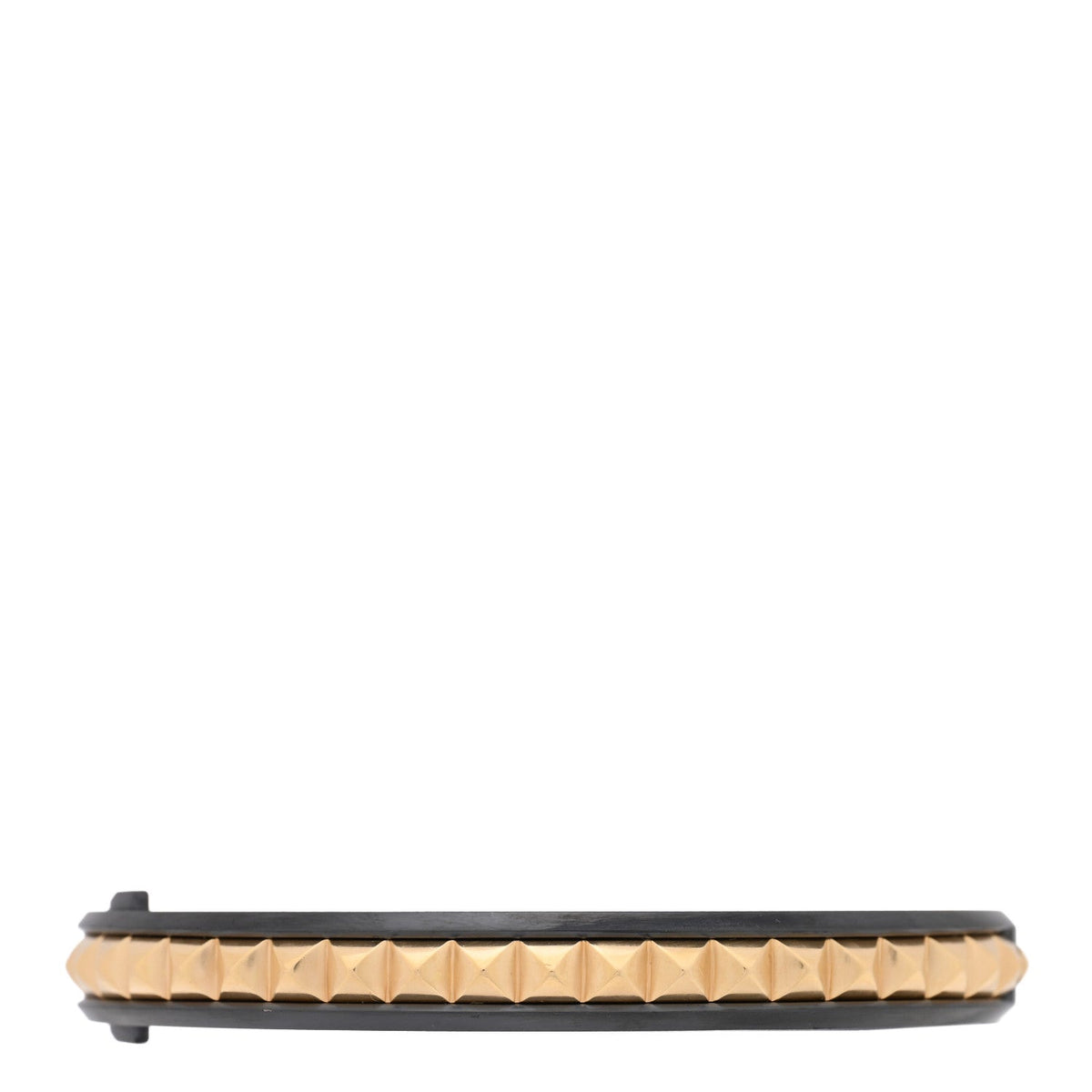 18K Yellow Gold Titanium Modern Renaissance Pyramid Bangle Bracelet