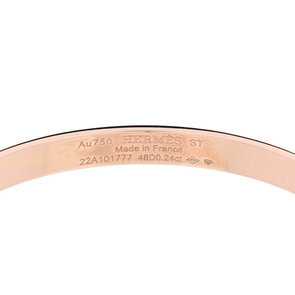 18K Rose Gold Diamond PM Collier De Chien Bracelet ST