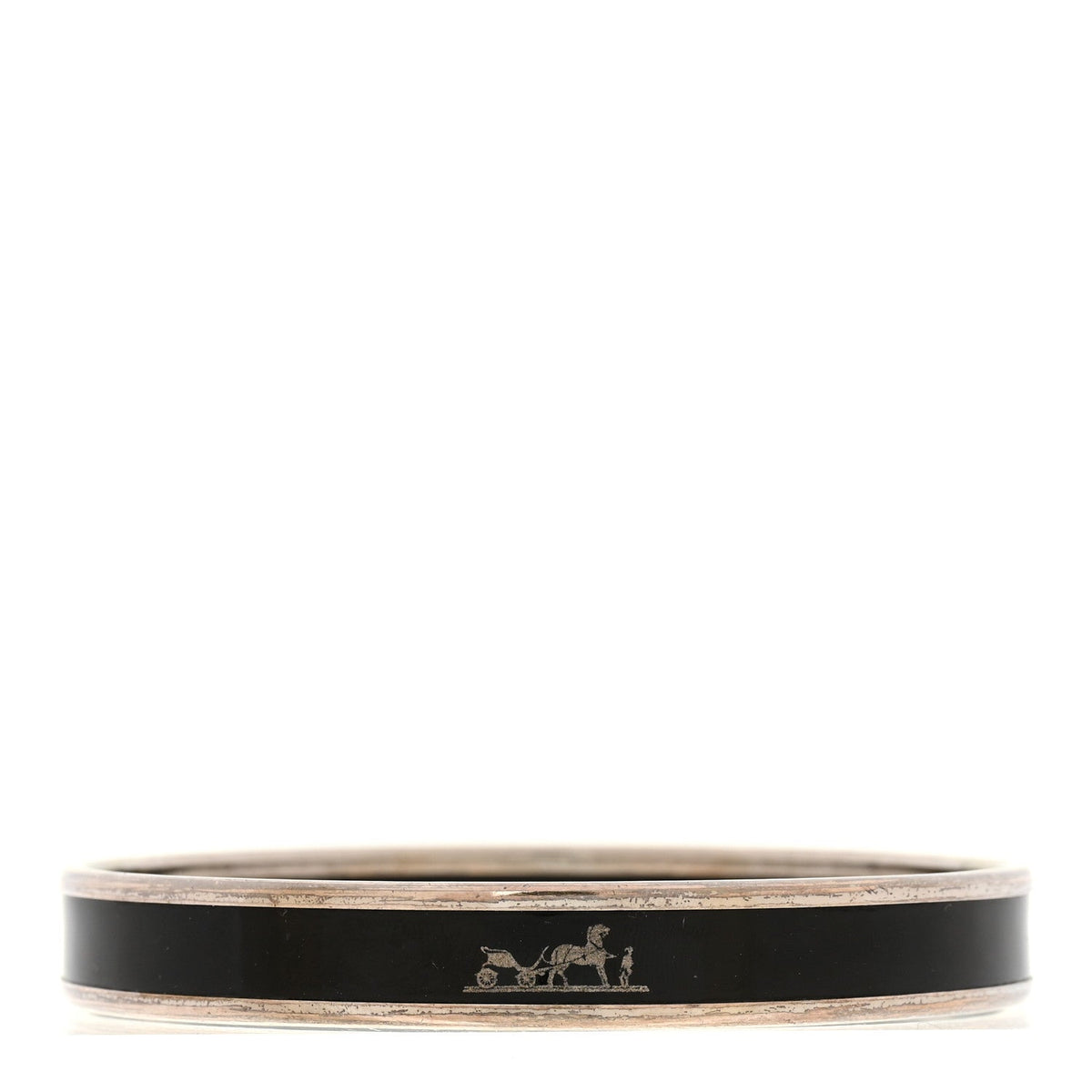 Enamel Printed Narrow Caleche Bracelet 70 Black