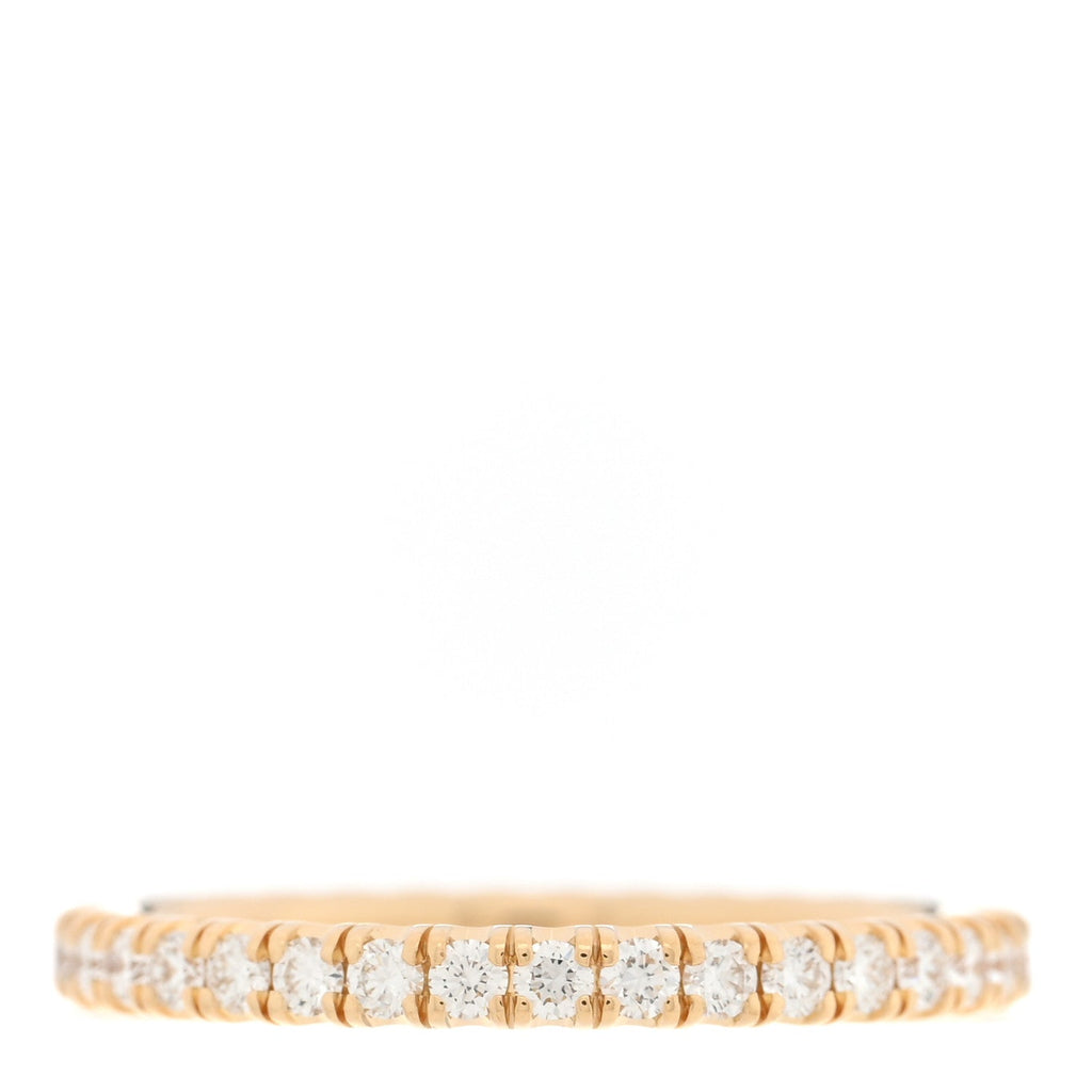 18K Yellow Gold Diamond 2mm Étincelle de Cartier Wedding Band Ring 49 4.75