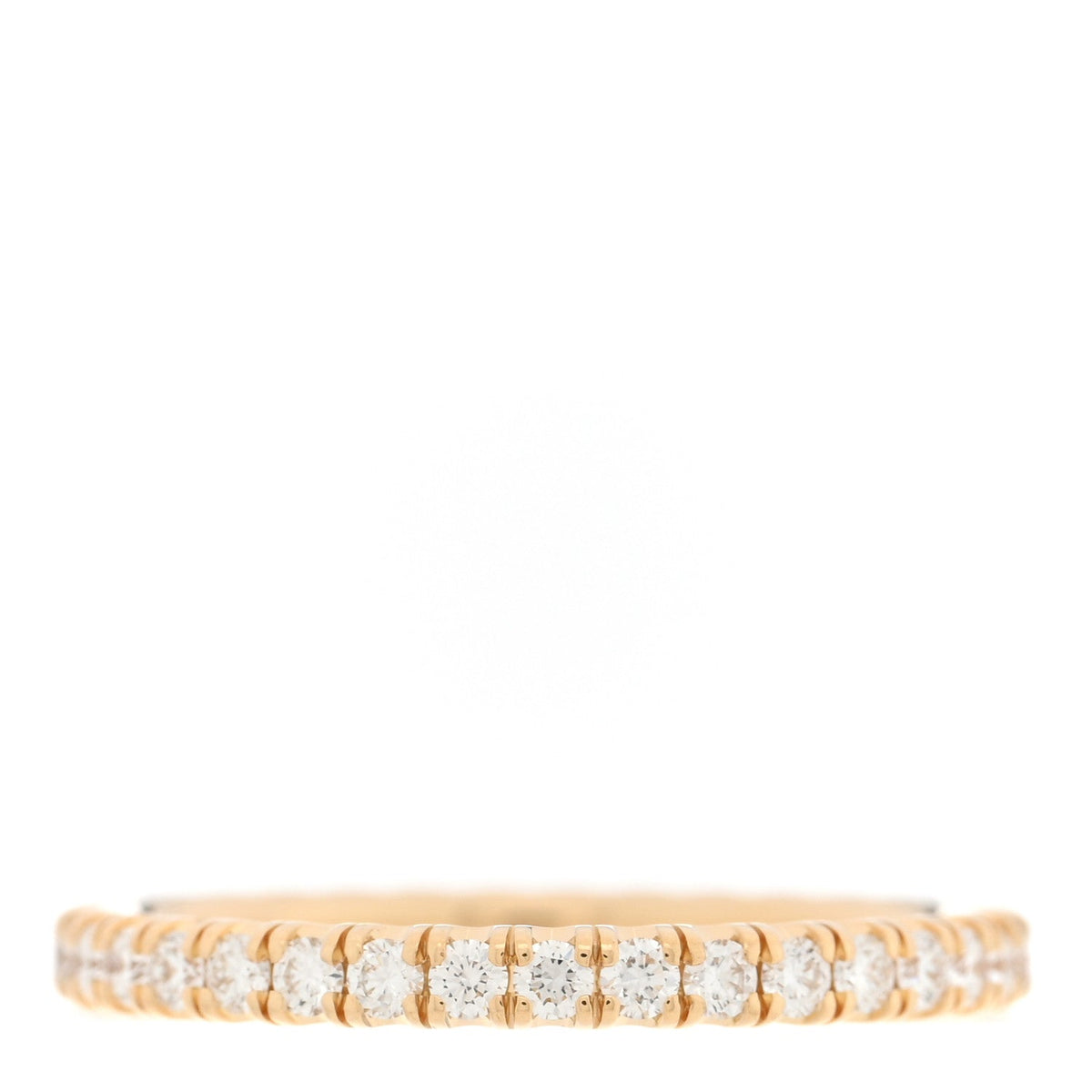 18K Yellow Gold Diamond 2mm Étincelle de Cartier Wedding Band Ring 49 4.75