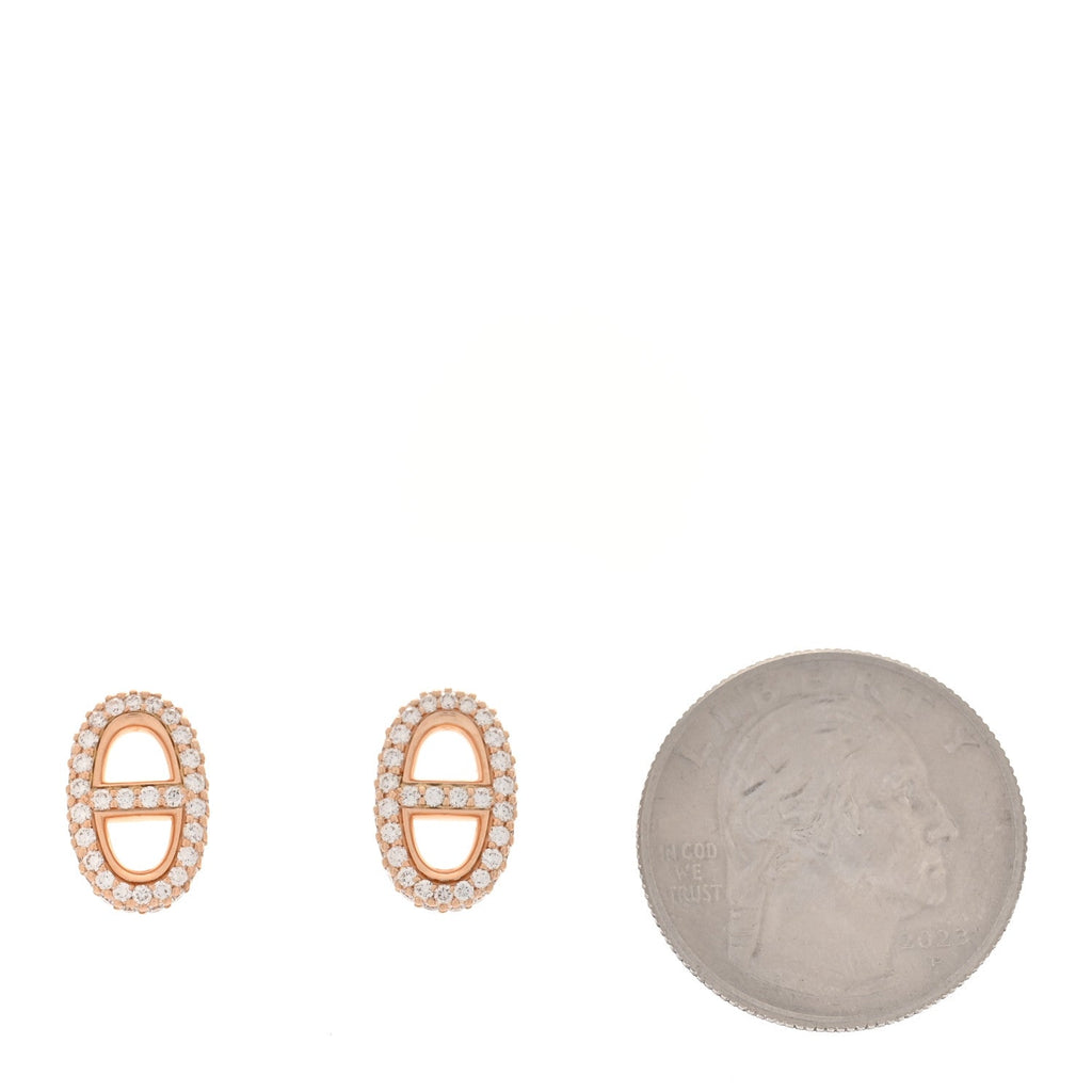 18K Rose Gold Diamond New Farandole Earrings