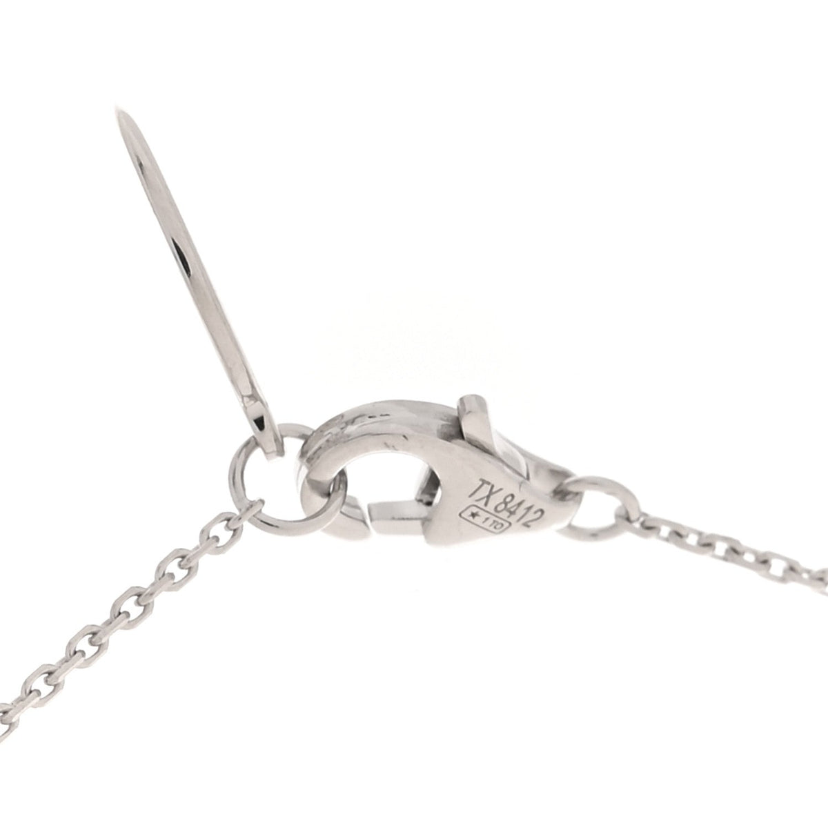 18K White Gold Diamond .30ct C De Cartier Pendant Necklace
